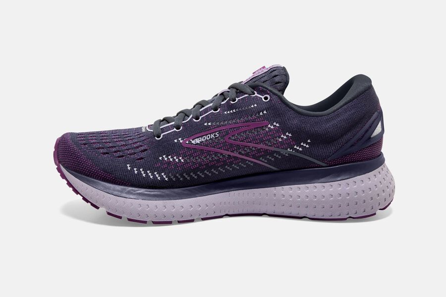 Brooks Glycerin 19 Road Running Shoes - Womens - Black/Purple - VQ3504268